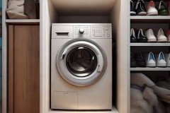 LG洗衣机预约登记总部电话讲解%进门鞋柜放置洗衣机：空间利用新选择