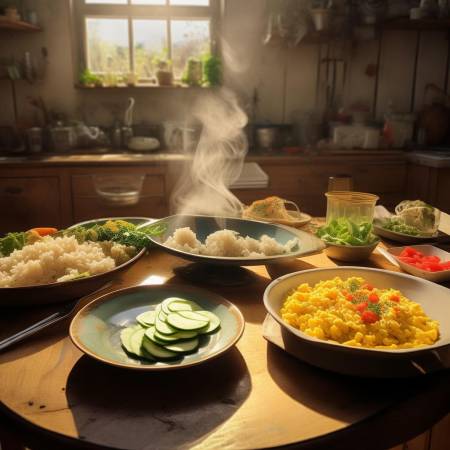 美味小菜搭配饭