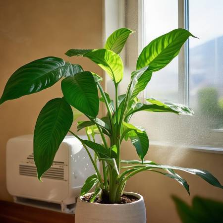 空调吹绿植，精神焕发