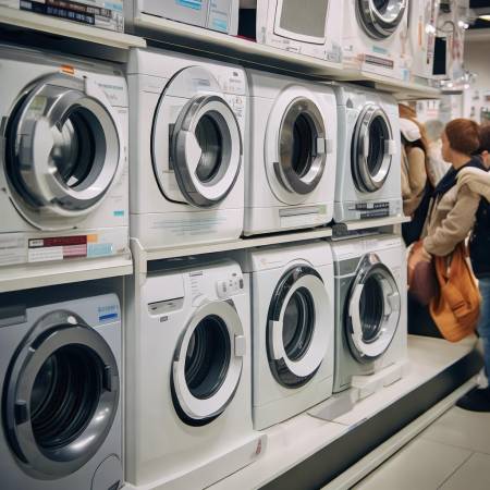 “选洗衣机，看容量、功能、品牌