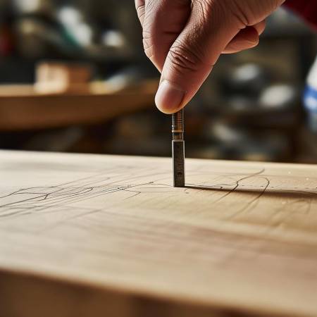 沿铅笔线均匀切割