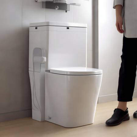 简易智能马桶侧面旋钮，便捷生活新选择