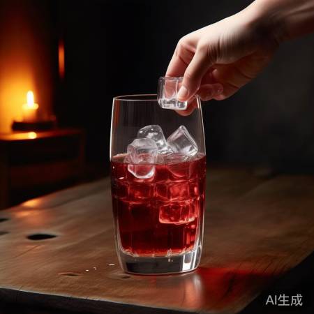 加冰红酒，适温口感佳