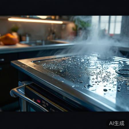 集成灶炉头进水断电