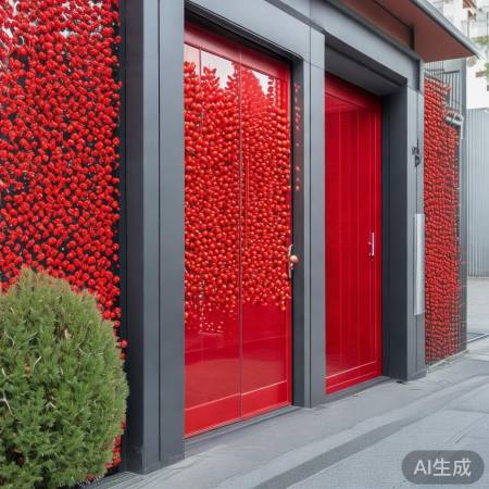 现代门神贴春联