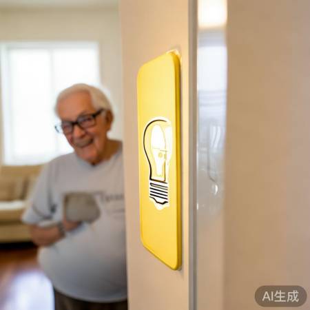 开关贴字迹清晰,方便老人使用。