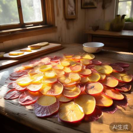 阳光晒果干,健康又方便