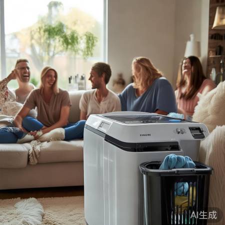 “三星洗衣机，高效脱水，生活更