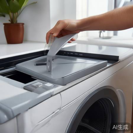 轻柔开洗衣机盖