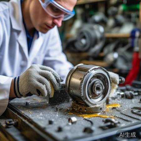 清洁转子，轻刷勿损