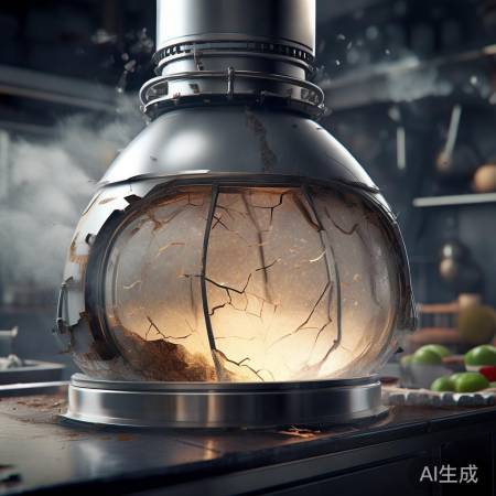 油烟机缝隙吹风，空气钻进真空区