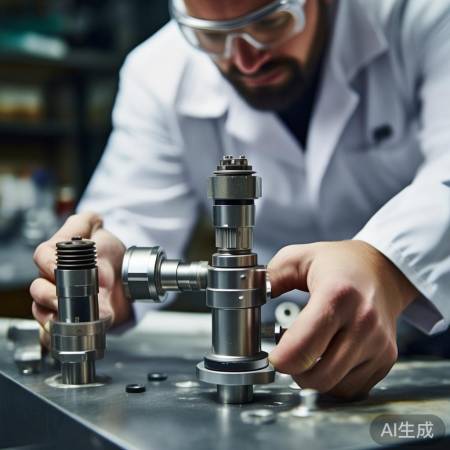 “安装阀芯，注意方向”