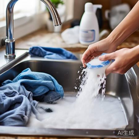 洗衣粉适量，避免损伤衣物