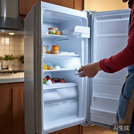 冰箱定期除霜,保持整洁。