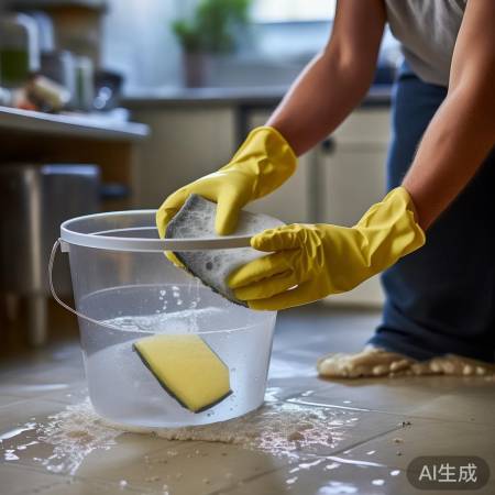 湿布擦去渣子,热水增净力