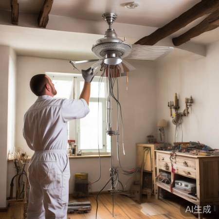 吊扇安装费用包括电路改造和吊顶