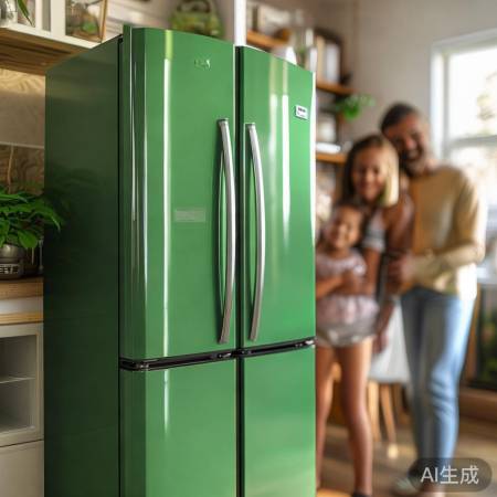 时尚节能，绿色梦幻冰箱