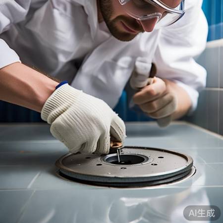 安装地漏盖，检查渗漏。