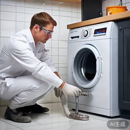 洗衣机地漏安装完毕