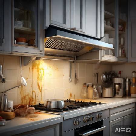 油烟机下放清洁难,通风差