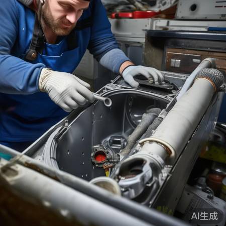 拆洗衣泵，检查管路