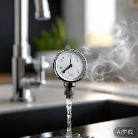 手动混合阀，旋钮调水温