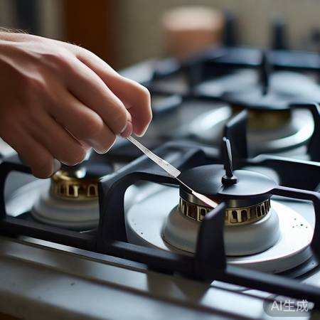 燃气灶咔咔声,清理孔洞解决