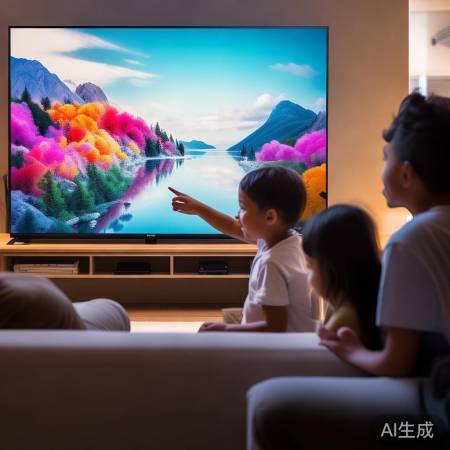 小米电视色彩鲜艳,强光下失真