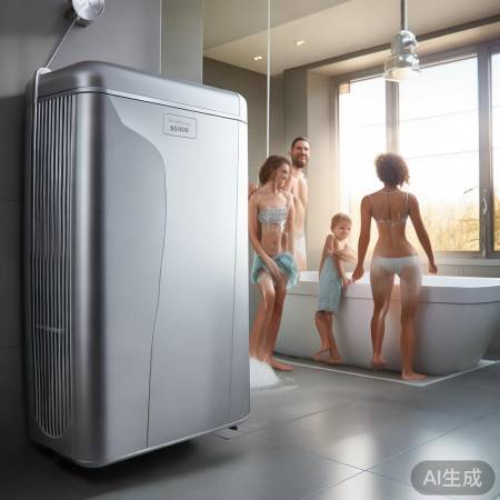 “空气能热水器E6，舒适节能新