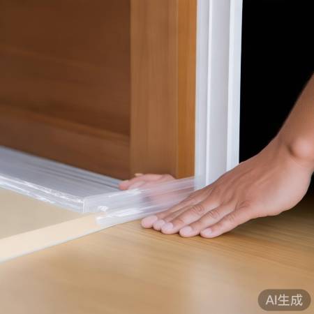 调整门缝,临时固定。