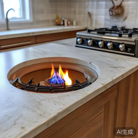 樱花灶挖孔尺寸：45cm/52