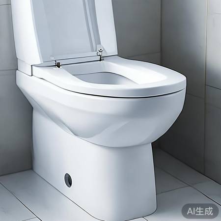 观察马桶冲水孔位置