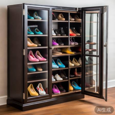 红酒柜变鞋柜,玻璃门时尚整洁