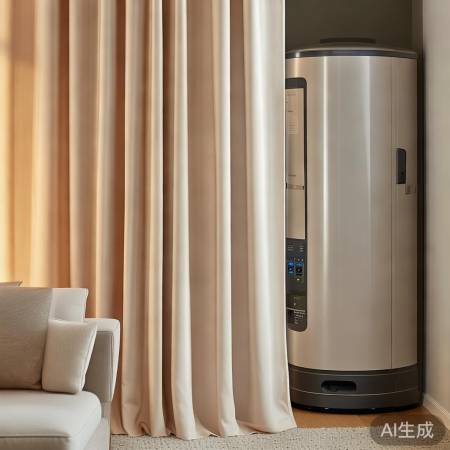 布帘遮挡燃气热水器，安全选材固