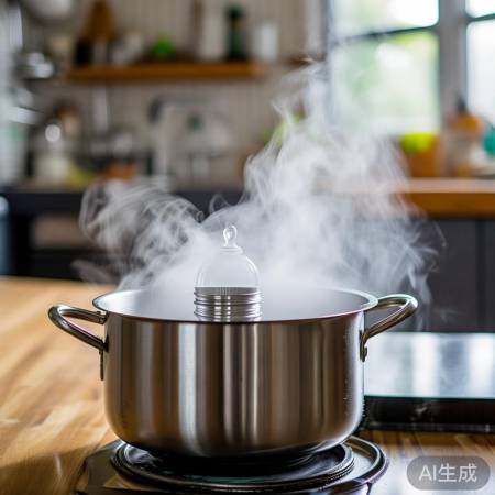 水煮消毒：耐心煮奶瓶