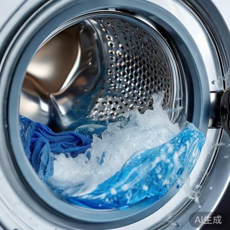 洗衣机洗涤衣物，吸收水分