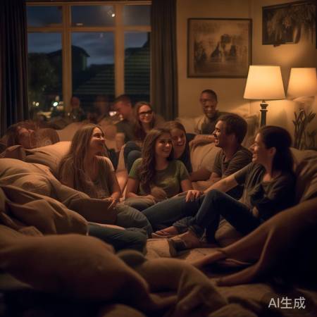 周末沙发聊天,自然惬意