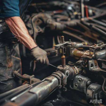 拆卸喷水阀，注意生锈螺丝