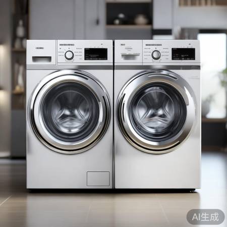 双滚洗衣机，高效洗护时尚外观