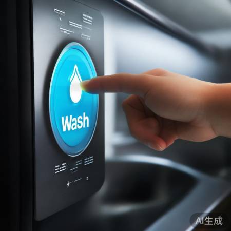 控制面板水滴图标启动清洗