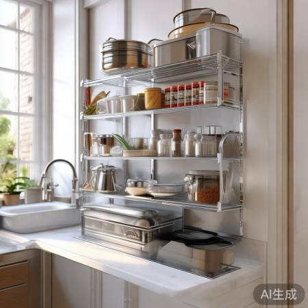 “承重置物架,厨房好帮手”
