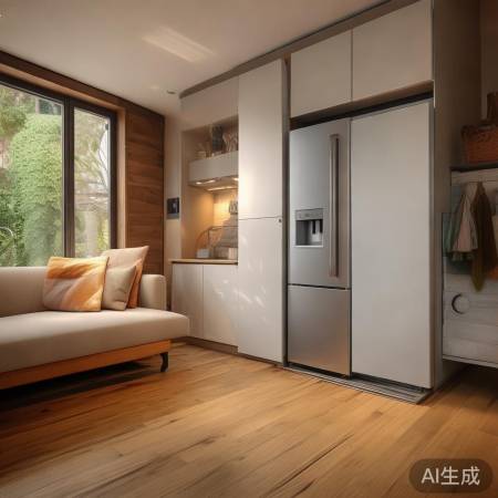 客厅冰箱摆放技巧，美观实用