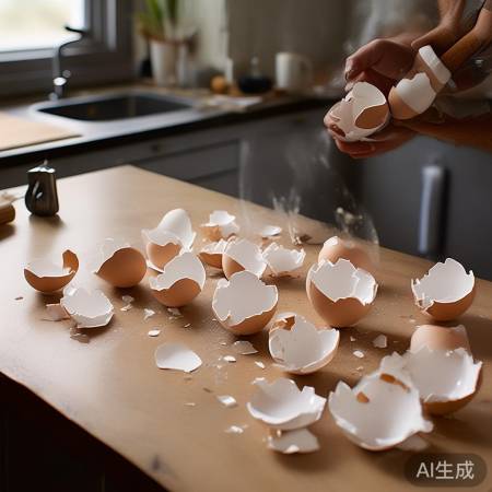 清洗敲碎鸡蛋壳