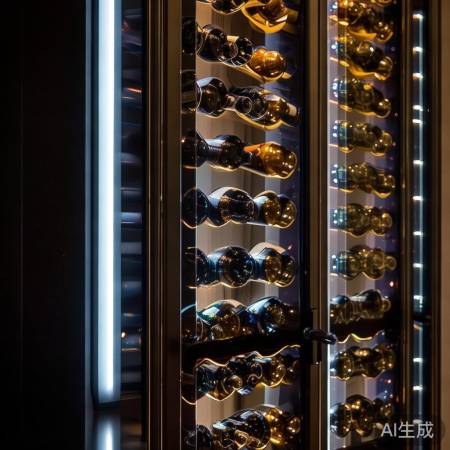 红酒柜灯光,调节温馨风景