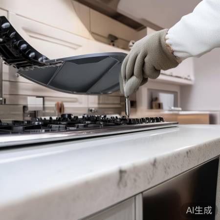 小心拆卸油烟机