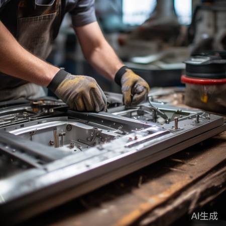 组装油烟机，检查螺丝。