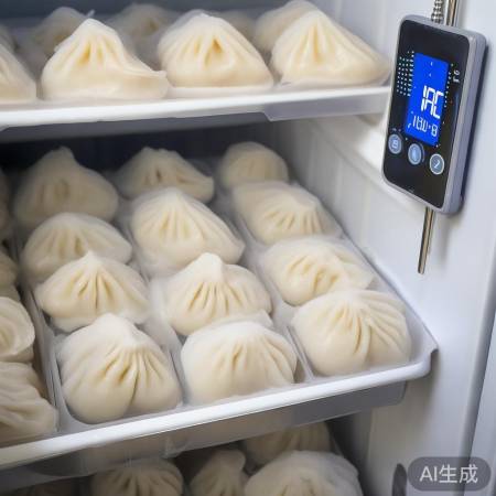 冻饺子冷藏保质1月,视温度与质