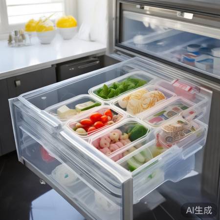 “冰箱分隔神器，收纳更轻松”