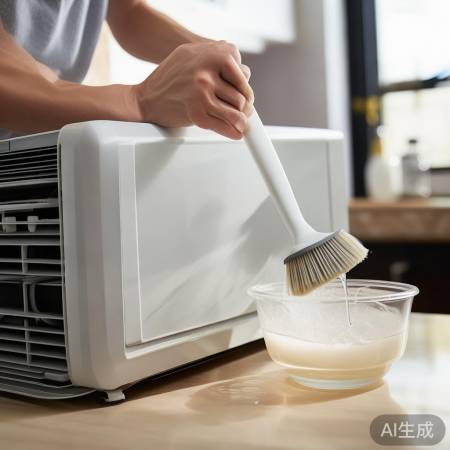 白醋水清洁空调散热片