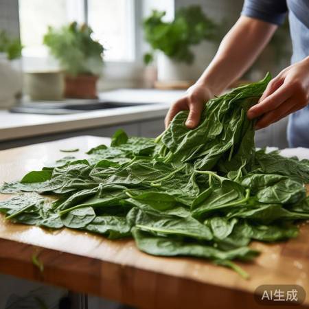 “菠菜短期储存干燥法”